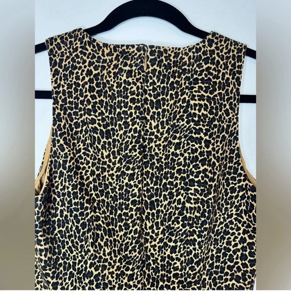 J Crew - Leopard Print Sheath Dress - Size 2 - Picture 6 of 8